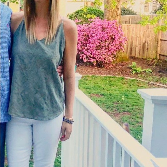 LOFT Floral Detail Spaghetti Strap Top - Picture 3 of 3